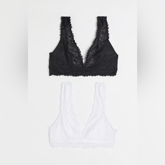 H&M 2-pack Soft-cup Lace Bras - Picture 1 of 7
